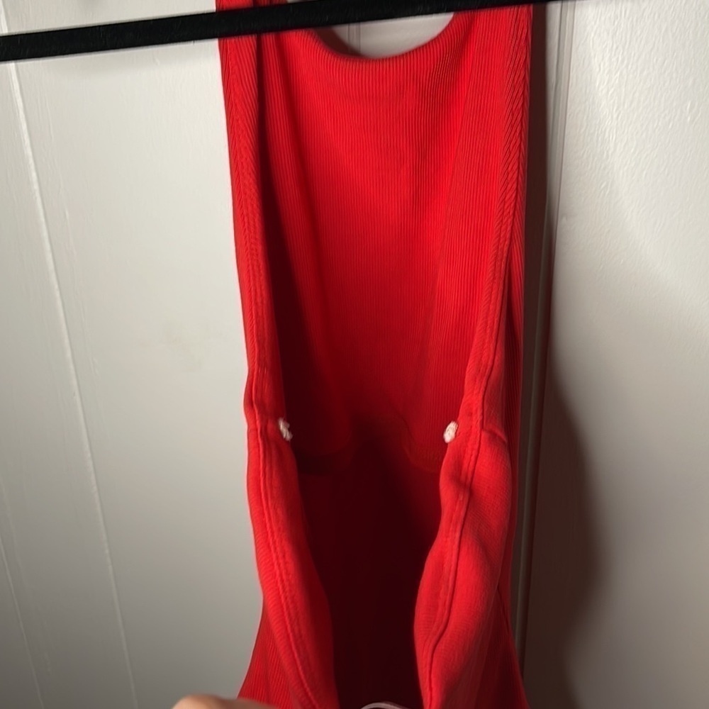 Wilfred Red Ribbed Bodysuit - Picture 4 of 7